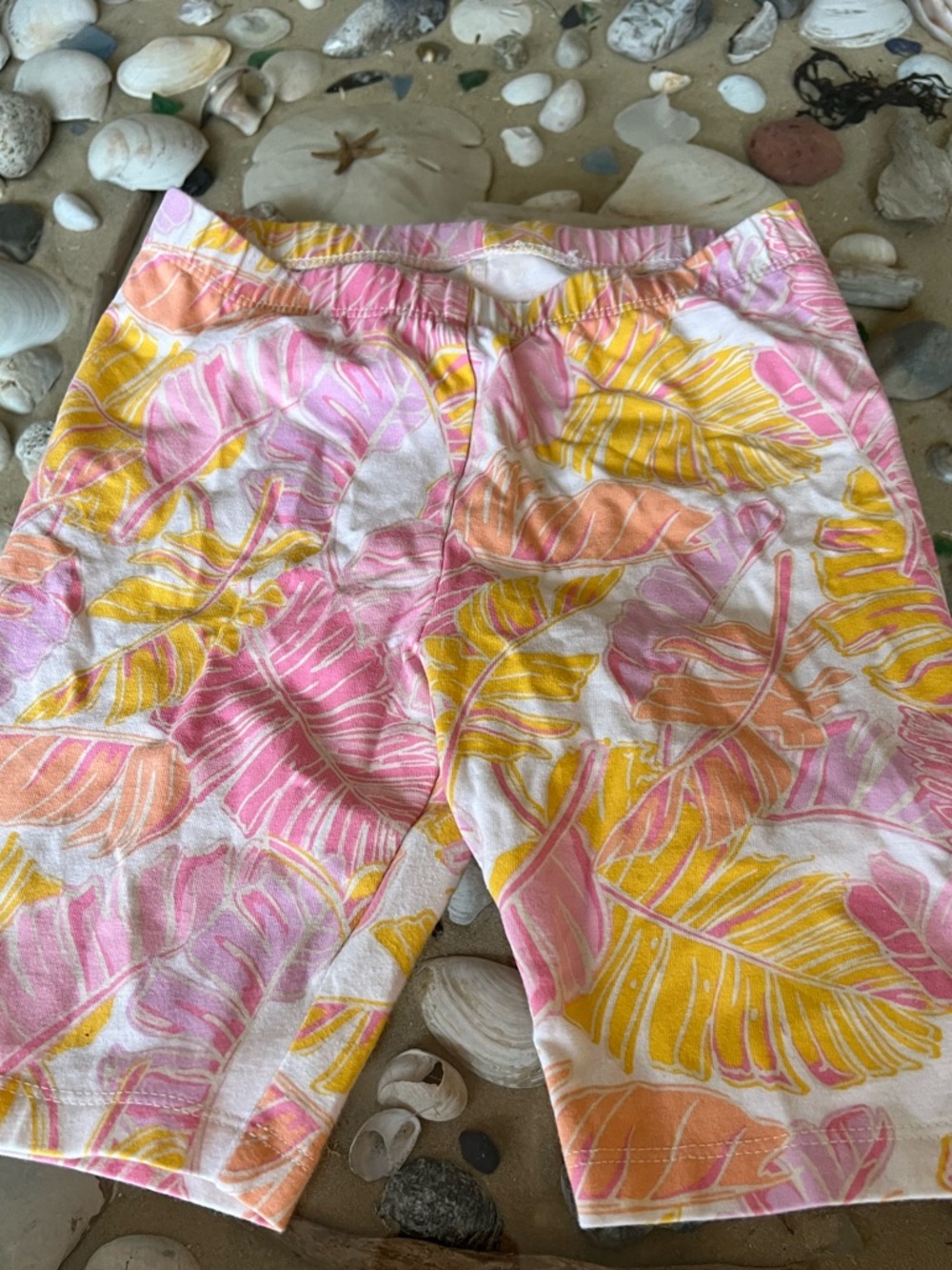 Cat & Jack Pink and Yellow Tropical Print Shorts